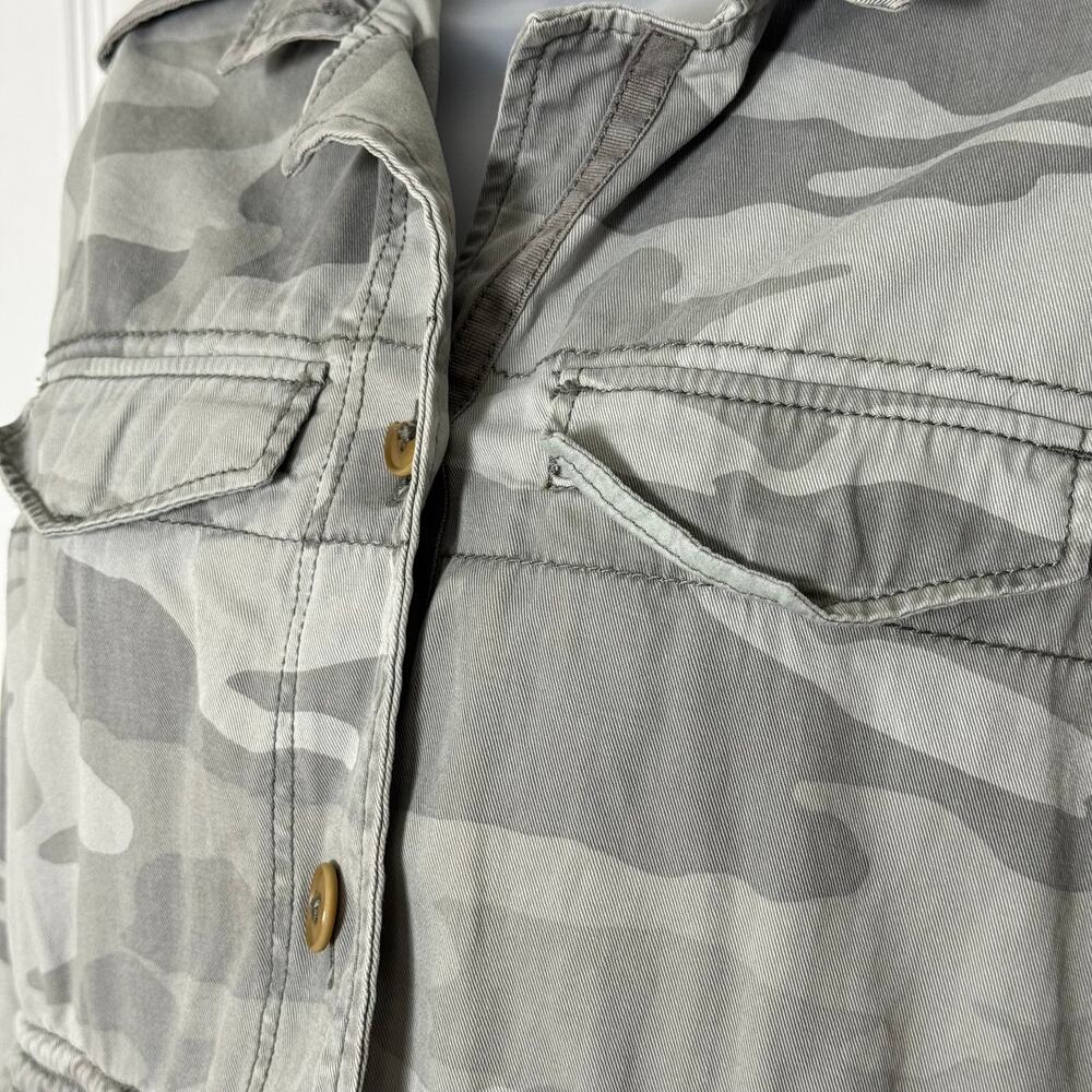 Abercrombie & Fitch Camo Utility Jacket Drawstring Waist Twill Military - Picture 2 of 16